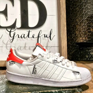 Adidas Originals Superstar Cloud PRIMEGREEN White/Vivid Red GV7672 Mens Sz 8.5